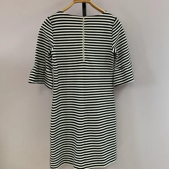 Lilly Pulitzer Alden Bell sleeve,, black and white striped dress size medium - Picture 8 of 8